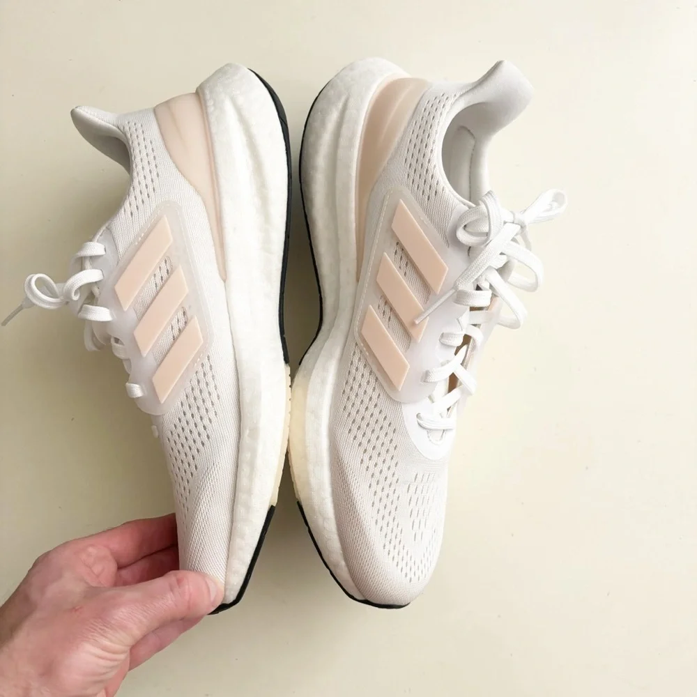Adidas Women’s Pureboost 23 Running Shoes Size 10.5 White Pink - Picture 10 of 12
